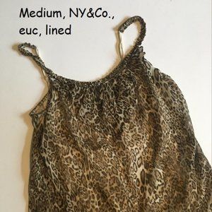 New York & Co leopard print lined camisole, medium.